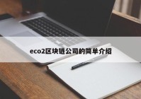 eco2区块链公司的简单介绍